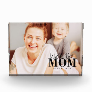 World's Best Mum Since 20XX Modern Photo Block