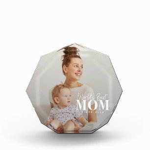 World's Best Mum Since 20XX Modern Photo Block