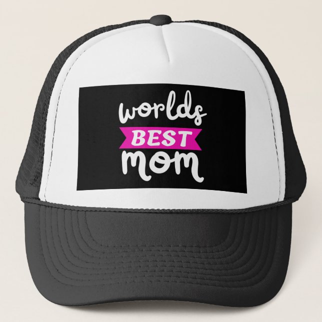 worlds best mum trucker hat (Front)