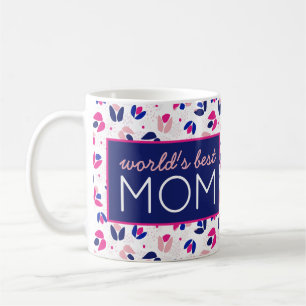 World's Best Mum Tulips Pink Blue Gift for Her Coffee Mug