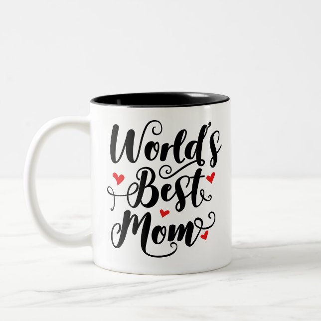 World's Best Mum Two-Tone Coffee Mug (Left)