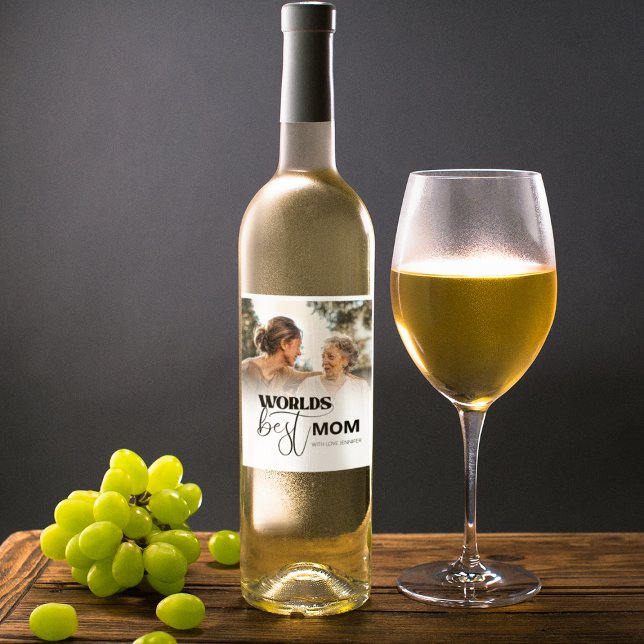 Worlds Best Mum Wine Label (Creator Uploaded)