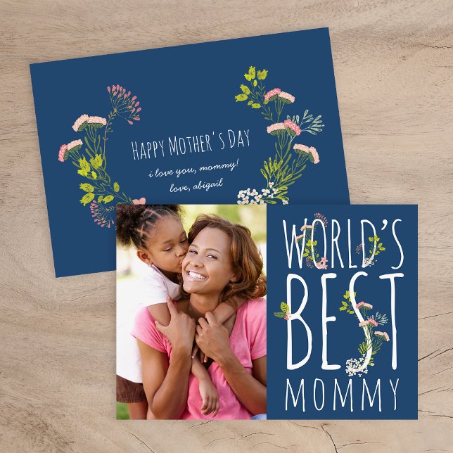 World's Best Mummy Mother's Day Photo Card (Creator Uploaded)