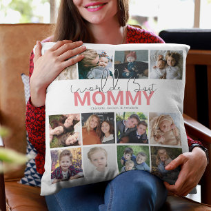 Worlds Best Mummy Photo Collage Cushion