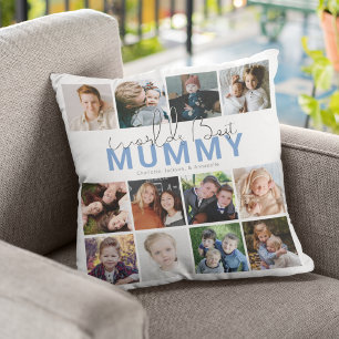 Worlds Best Mummy Photo Collage Cushion