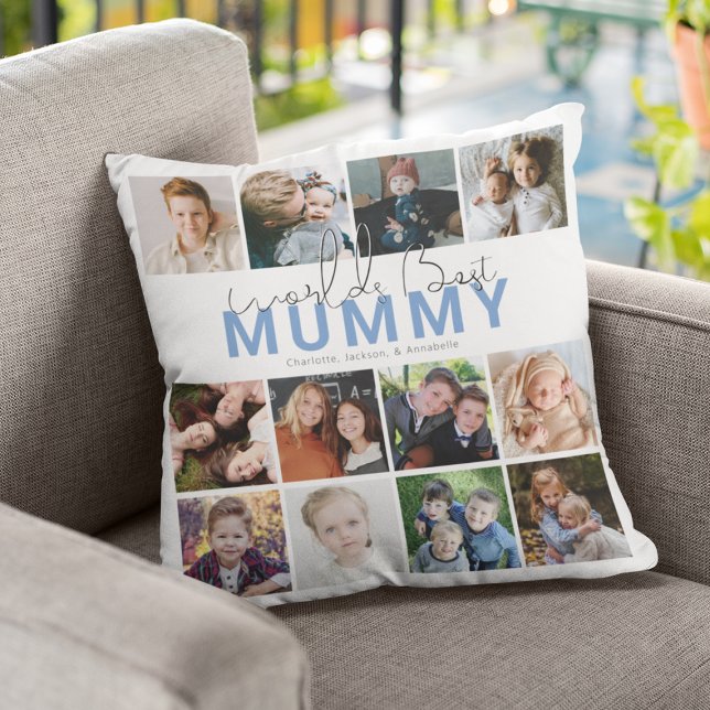 Worlds Best Mummy | Photo Collage Cushion (Creator Uploaded)
