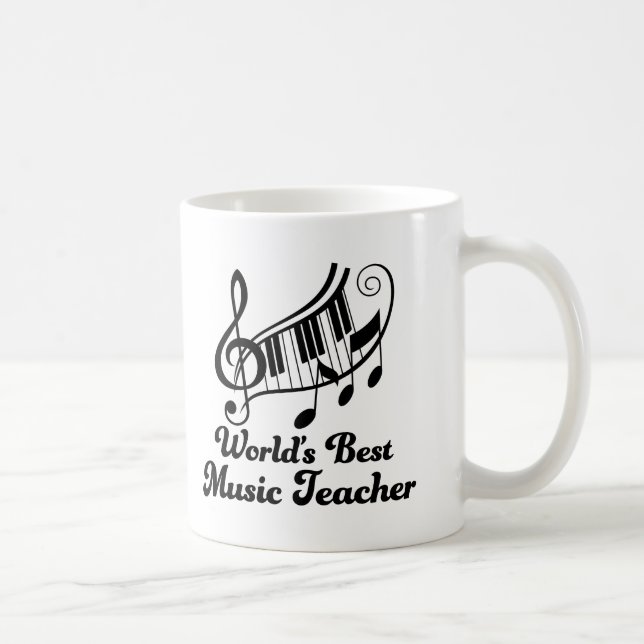 Worlds Best Music Teacher Gift Coffee Mug (Right)