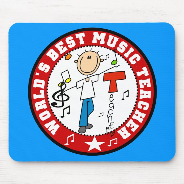 World's Best Music Teacher Mouse Pad (Front)