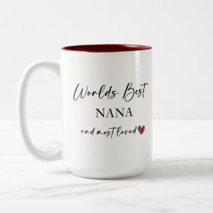 World's Best Nana and Most Loved Photo Gift Two-To Two-Tone Coffee Mug
