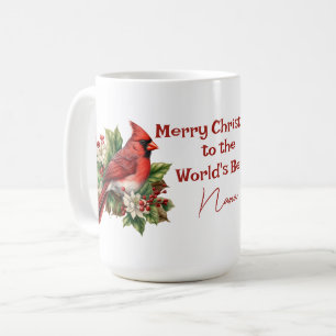 World's Best Nana Christmas Red Cardinal  Coffee Mug