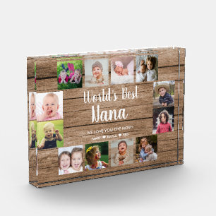 World's Best Nana Grandkids 12 Photo Collage