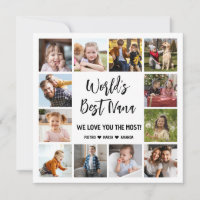 World's Best Nana Grandkids 12 Photo Collage