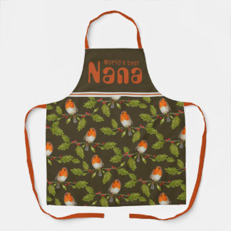 World's Best Nana Retro Custom Robin Apron