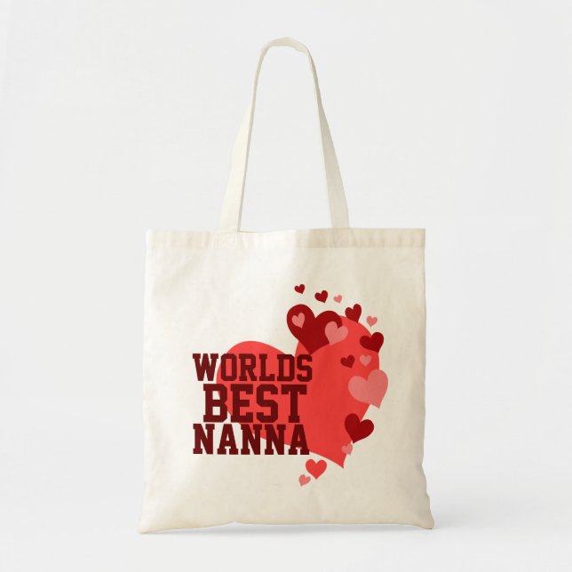 Worlds Best Nanna Personalised Tote Bag (Front)