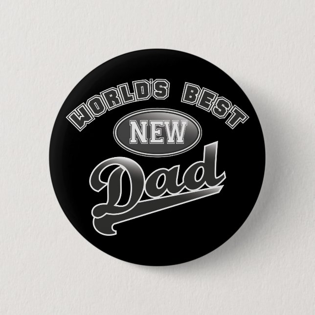 World's Best New Dad 6 Cm Round Badge (Front)