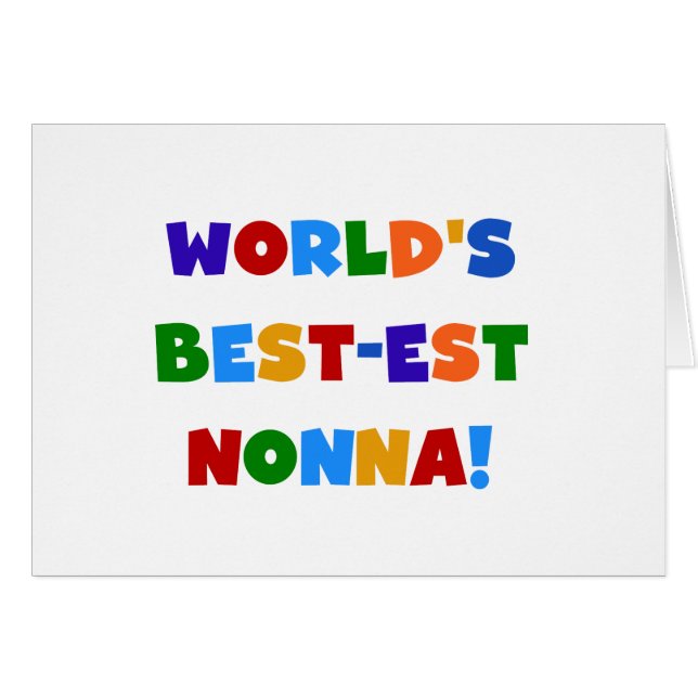 World's Best Nonna Bright Colours T-shirts and Gif (Front Horizontal)