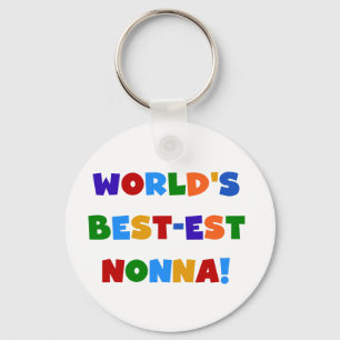 World's Best Nonna Bright Colours T-shirts and Gif Key Ring
