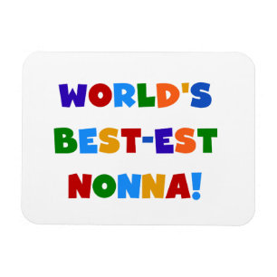 World's Best Nonna Bright Colours T-shirts and Gif Magnet