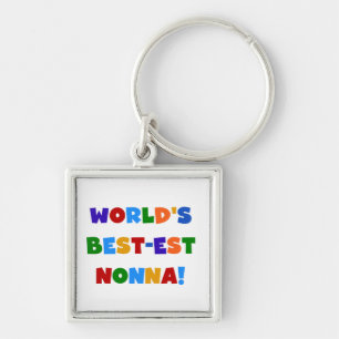 World's Best Nonna Bright Colours T-shirts and Key Ring