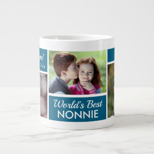 World's Best Nonnie Photo Collage Giant Coffee Mug