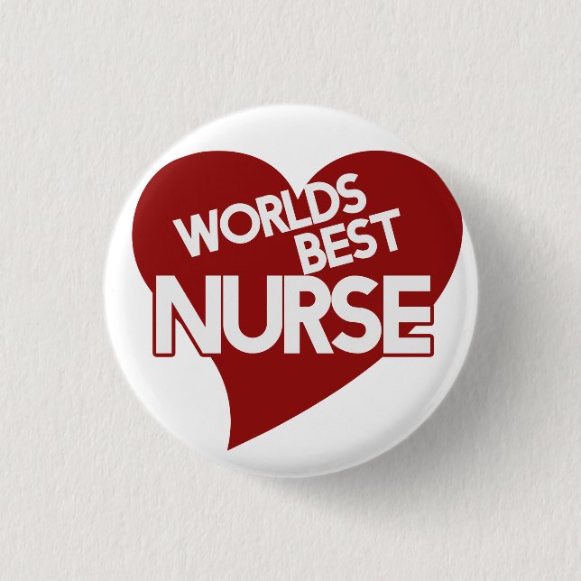 Worlds Best Nurse 3 Cm Round Badge (Front)