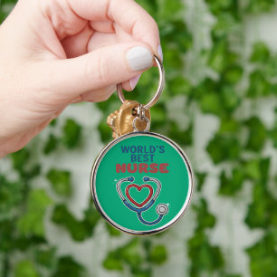 World's Best Nurse Appreciation Gift Cute Stetho Key Ring