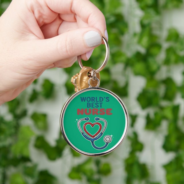 World's Best Nurse Appreciation Gift | Cute Stetho Key Ring (Hand)