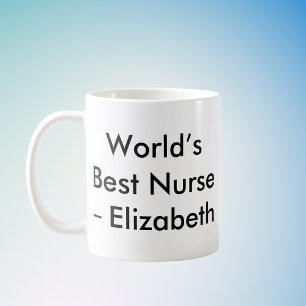 World's Best Nurse Custom Name Coffee Mug