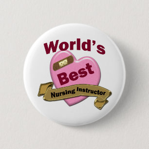 World's Best Nursing Instructor 6 Cm Round Badge