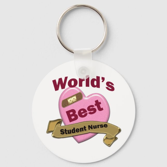 World's Best Nursing Sutdent Key Ring (Front)