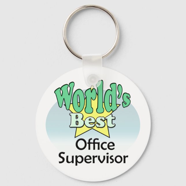 World's Best Office Supervisor Key Ring (Front)