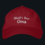 World's Best Oma-Grandparent's Day OR Birthday Embroidered Hat<br><div class="desc">If you think your Mum is just the best... then this will be a great gift for her for Grandparent's Day ... especially meant for a new Oma so she can brag about her new grand-baby, but it can be for any fabulous Oma! Features the text "World's Best Oma" in...</div>