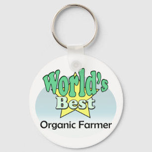 World's Best Organic Farmer Key Ring