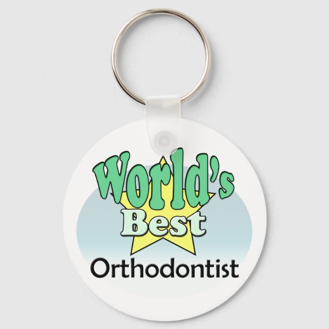 World's Best Orthodontist Key Ring (Front)
