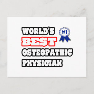 World's Best Osteopathic Physician Postcard