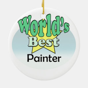 World's best Painter Ceramic Tree Decoration