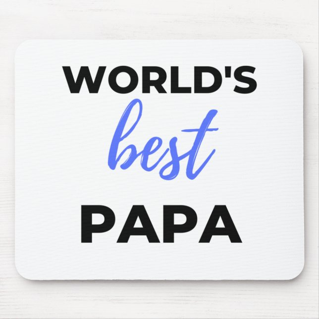 World's Best Papa bl Mouse Pad (Front)