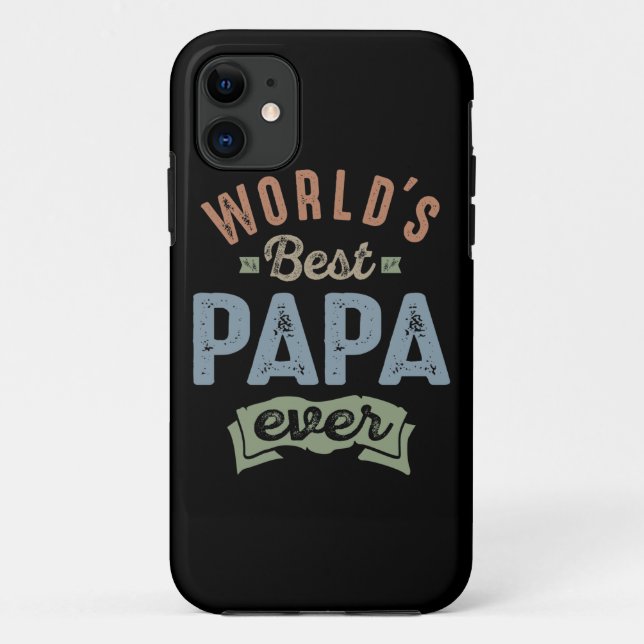 Worlds Best Papa Case-Mate iPhone Case (Back)