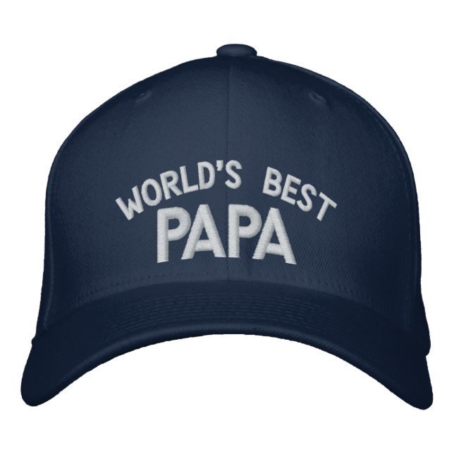 World's Best Papa Embroidered Hat (Front)
