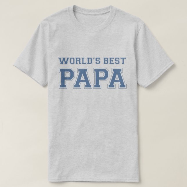 World's Best Papa T-Shirt (Design Front)