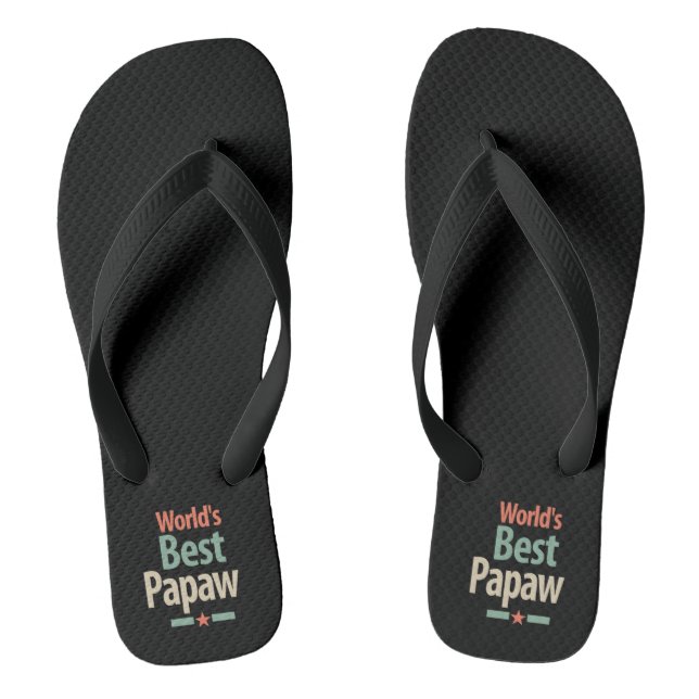 World's Best Papaw | Father Gift Jandals (Footbed)