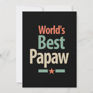 World's Best Papaw Father Gift Thank You Card