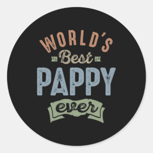 Worlds Best Pappy Classic Round Sticker
