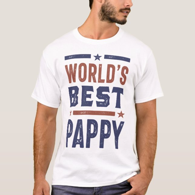 World's Best Pappy T-Shirt (Front)