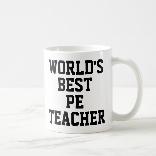 World's Best PE Teacher Gift Mug (Right)