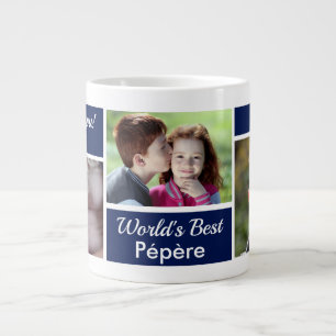 World's Best Pépère Photo Collage Giant Coffee Mug