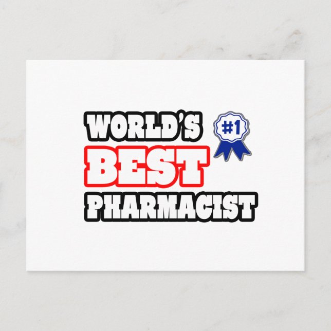World's Best Pharmacist Postcard (Front)