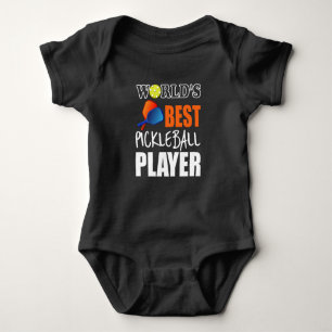 World's Best Pickleball Player Funny Pickleball Baby Bodysuit