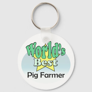 World's Best Pigg Farmer Key Ring