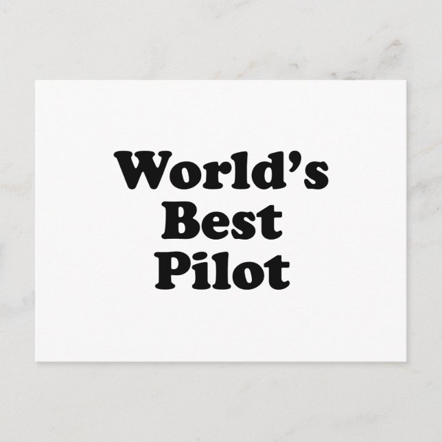 World's Best Pilot Postcard (Front)